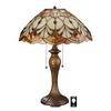 Design Toscano Flowing Buds Tiffany-Style Stained Glass Table Lamp TF85002